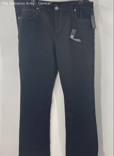KUT From The Kloth Womens Black Dark Wash 5-Pocket Design Straight Jeans Size 16