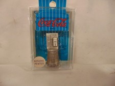 NOS Genuine Pewter 1995 The Coca Cola Co. Coke Machine Thimble w/box