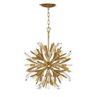 HäNgeleuchte Esstisch Modern Ø 55,9Cm Metall Kristall In Gold 13X E14 HäNgelampe