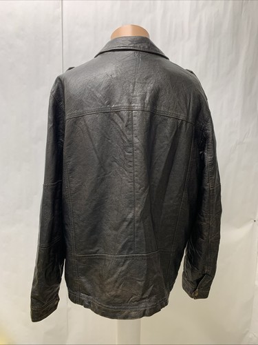 Levis Mens XL Faux Soft Leather Trucker Jacket Quilted Lining Vintage Look - Picture 5 of 13