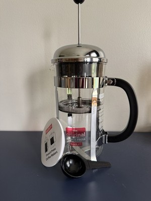 Bodum Chambord French Press Coffee Maker 8 Cup 1.0L 34oz Glass Stainless Steel