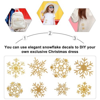 8 Pcs Flicken Winter-stickerei-patches Dekorativer Aufnäher Stoffflicken