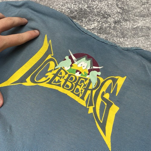 Designer Ice Iceberg Big Logo Blue Y2K Opium Rare Tee Size M - Bild 13 von 16