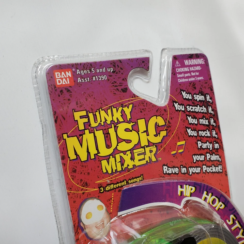 Nuevo Mezclador de Música Funky Bandai 1999 Juguete DJ Hip Hop 3" Luz de Sonido 1999 Corte Arañazo Foto 3 de 4