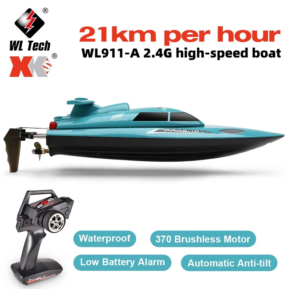 WLtoys XK WL911-A RC Boat Waterproof 21km/h 2.4GHz Fast Remote Control Ship - Bild 3 von 4
