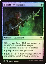 MTG FOIL Rosethorn Halberd  - Throne of Eldraine #175