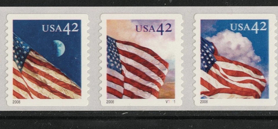 SCOTT#4244-4247, 42c FLAG, S/A PNC9, LT#V1111. VF & NH. - Image 2 of 2