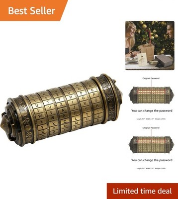 Romantic Da Vinci Code Mini Cryptex - Hidden Compartment Gift for Valentines