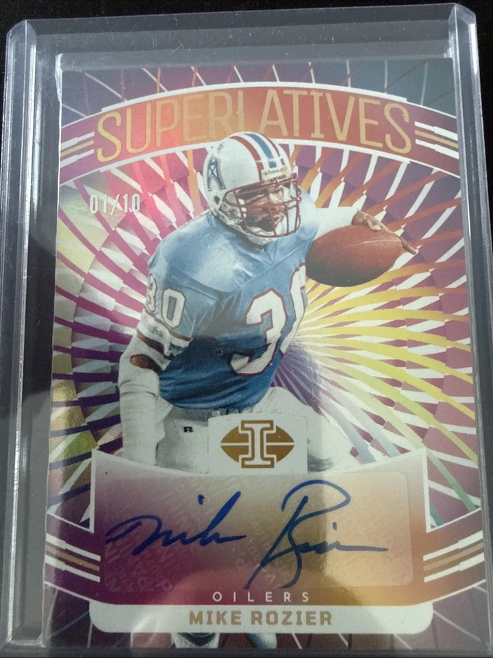 Panini Illusions 2024 Mike Rozier Houston Oilers /10 Auto Superlatives - Bild 1 von 2