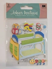 RARE Jolee's Baby Play Pen & Toys Scrapbooking Stickers