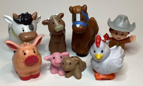 Fisher Price Little People verschiedene Bauern & Bauernhoftiere Figuren - 7 Stück