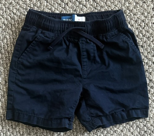 Old Navy Boy’s 100% Cotton Navy Blue Shorts Drawstring Waist Size Small 6-7 - Picture 1 of 4