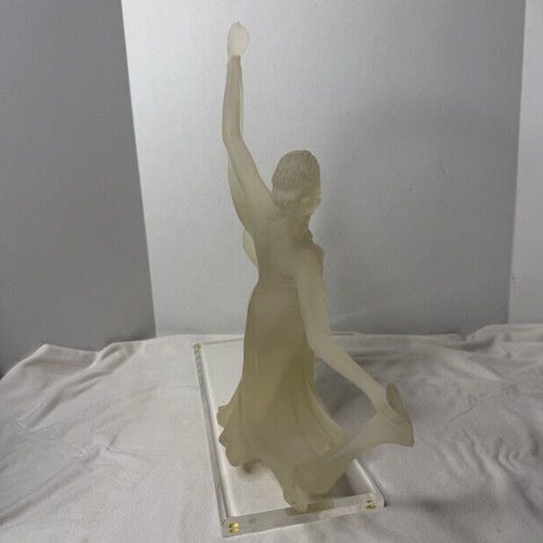 Vintage Art Deco/ Art Nouveau Lucite Dancing Woman Art Sculpture 15” X 15” - Picture 10 of 15