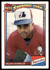 1991 Topps Bazooka Shining Stars Delino DeShields #14 Montreal Expos