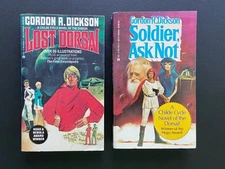 LOST DORSAI and SOLDIER, ASK NOT  by GORDON R. DICKSON mass-market paperbacks