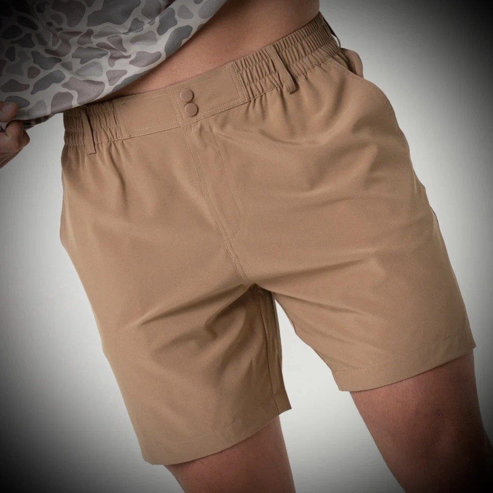 Burlebo Everyday Shorts - Desert Tan - All Over Ducks Pocket - Small