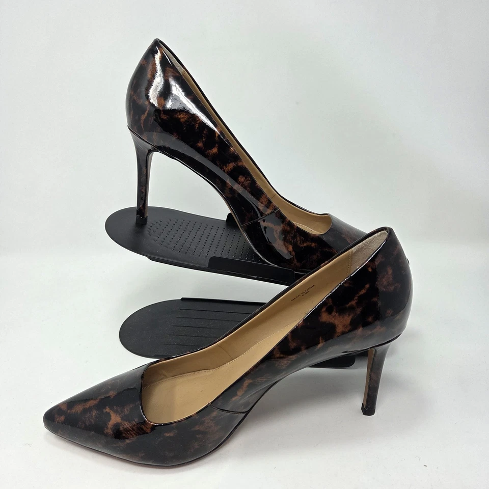 Zapatos de tacón de aguja Banana Republic Blake charol caparazón de tortuga talla 8,5 Foto 2 de 3