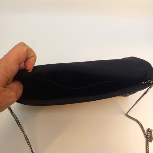 Queen Bee Clutch Umhängetasche braun s/w gold italienischer Designer inspiriert Perlen - Bild 7 von 7