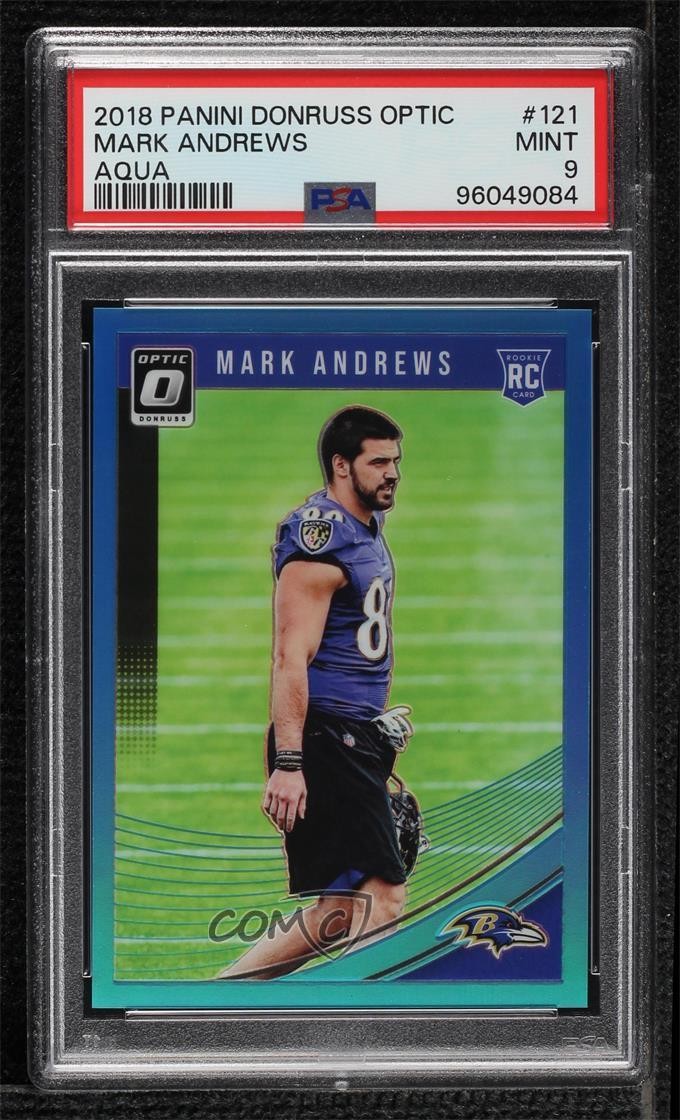 2018 Donruss Optic Rookies Aqua Prizm /299 Mark Andrews #121 PSA 9 MINT 13c1