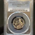 1976-S Proof Bicentennial Washington Silver Quarter PCGS PR69 DCAM