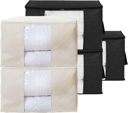 4X Clothes Storage Bags Zipped Organizer Underbed Wardrobe Cube Closet Boxes UK - Picture 13 of 15