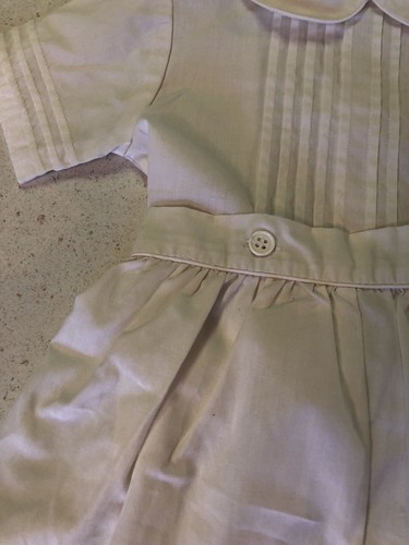 Vintage Sophie Dress White Pin tuck Bobbi Suit Size 12 Months - Picture 2 of 8