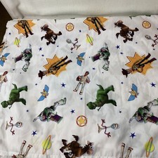 Disney s Pixar Toy Story Crib Toddler Bed Flat Sheet Woody Buzz Lightyear