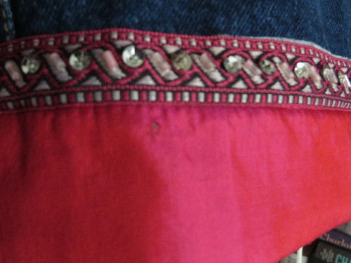 Adriana Sport Denim Vest Women's 26W Embellished Trimmed - Picture 5 of 6