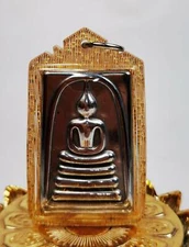 Phra Somdej Somdet Silver Ngern LEKLAI Thai AMULET Pendant Lp somporn talisman