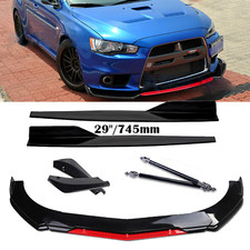 For Mitsubishi Lancer 2008-15 Evo X Front Rear Bumper Lip Spoiler Splitter Bod K