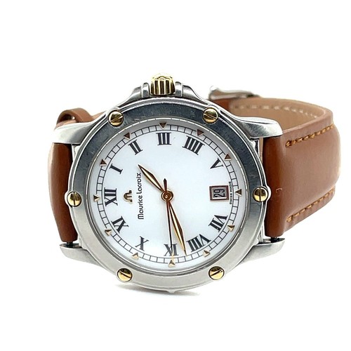 Rare Maurice Lacroix Tiago SS/18K Gold Quartz Swiss Watch 69705 36mm