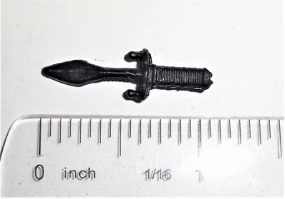BIN D12 GI JOE Accessory Black Dagger / Knife (1990 Range Viper 2000 Rock Viper)