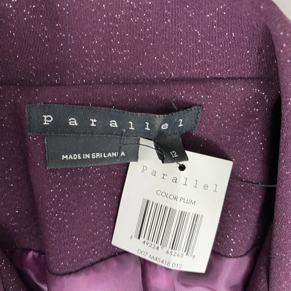Blazer Parallel Mujer 12 Púrpura Mancha Chaqueta Vacaciones Oficina Informal Trabajo Fiesta Foto 3 de 4