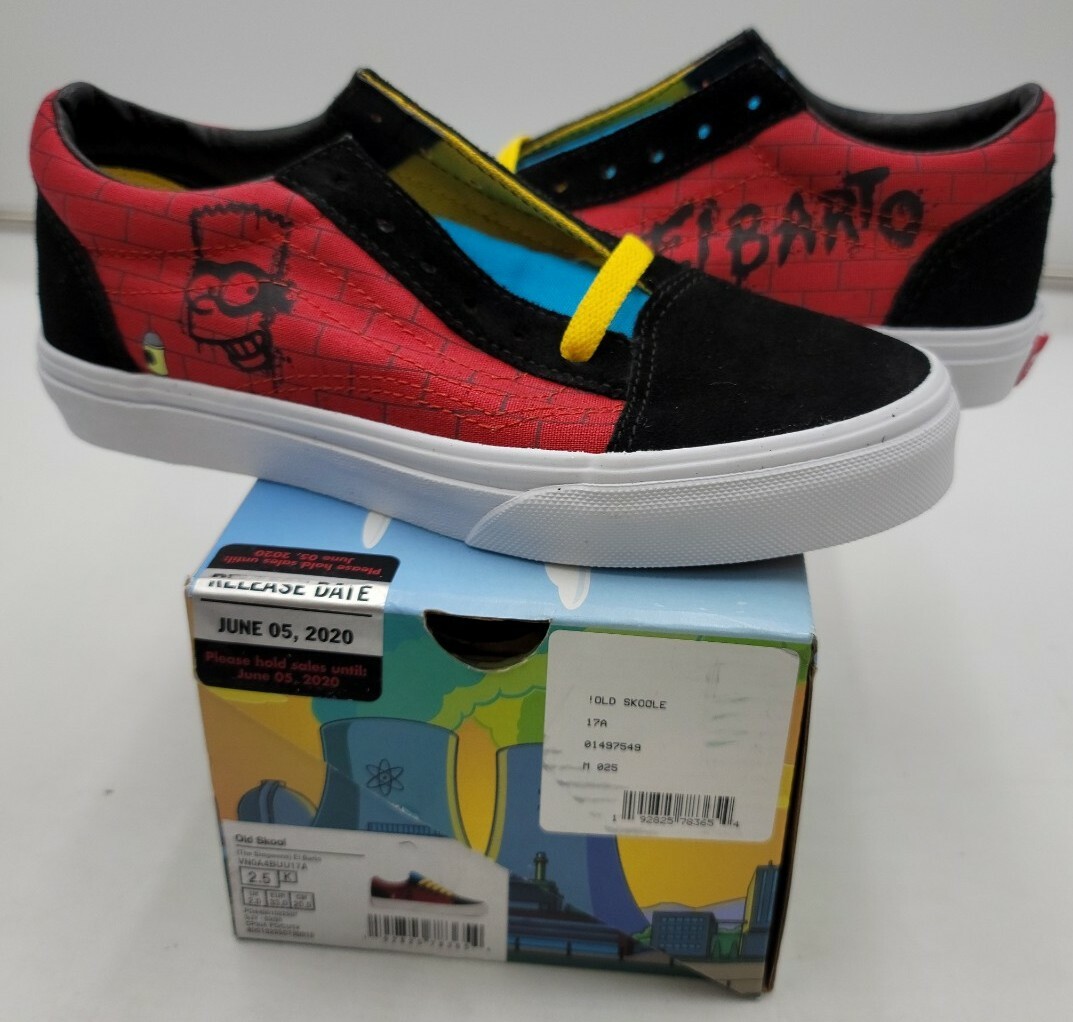 Vans Simpsons El Barto Kids Size 2.5 