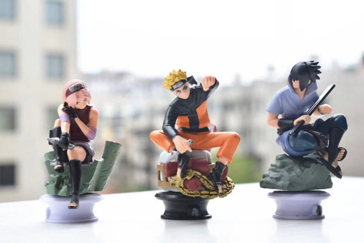 6 pcs Naruto Figures Chess Set: Uzumaki Kakashi Sasuke Gaara