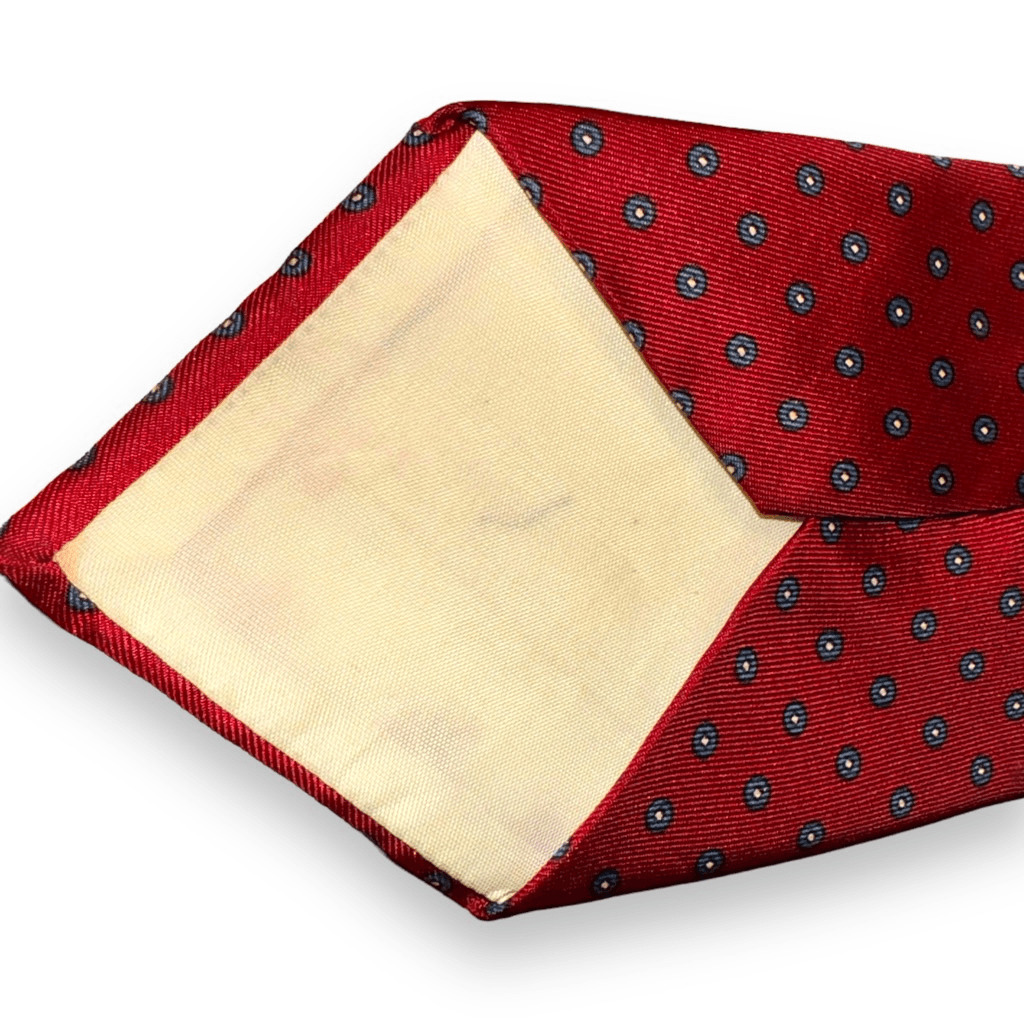 Yves Saint Laurent Red Polkadot Handmade 100% Sil… - image 4