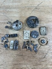 Vintage Estate Fresh Watchmakers Lot Of Pocketwatch/ Watch Parts Elgin Bulova