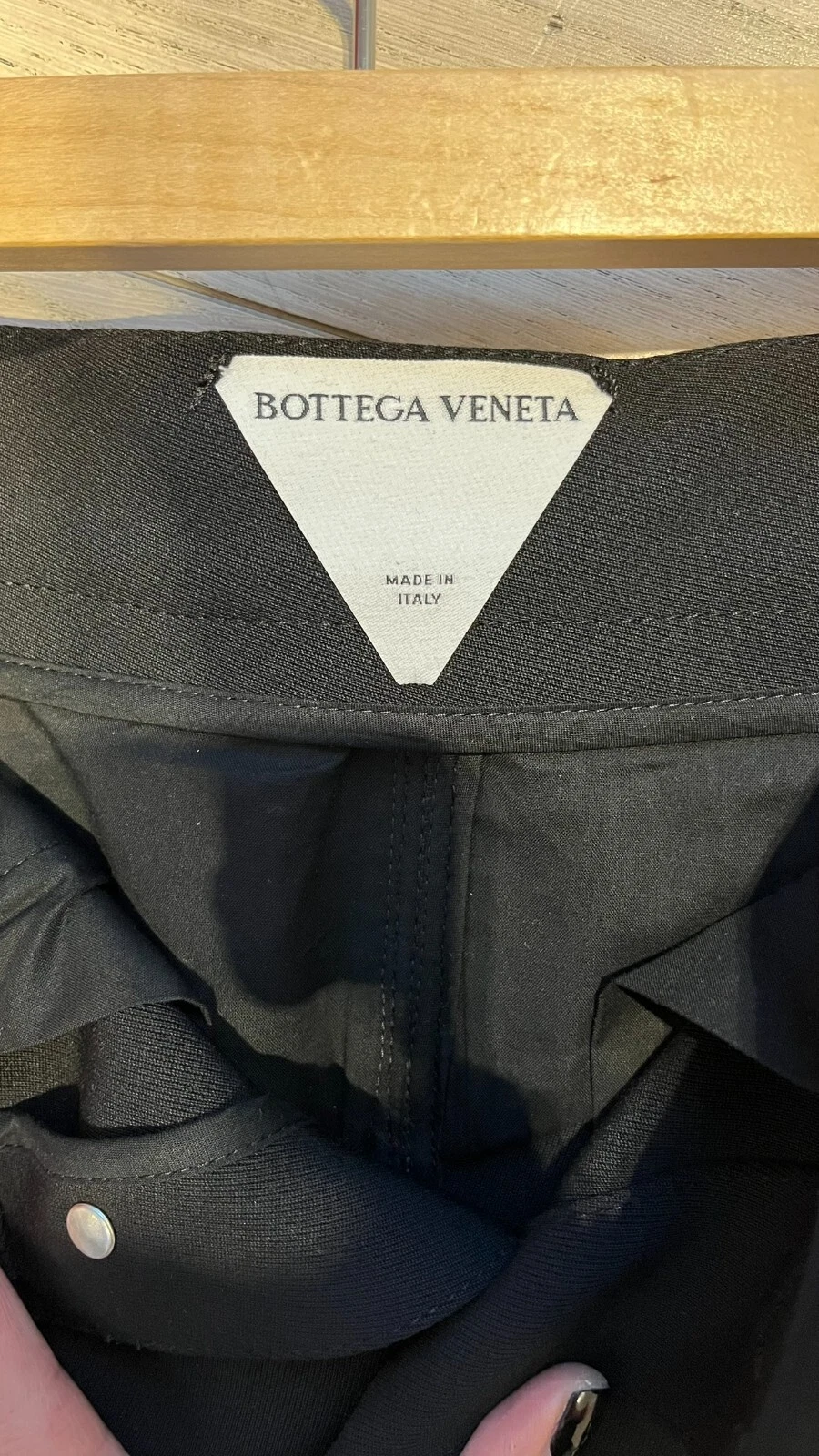 Gonna BOTTEGA VENETA NUOVA CON ETICHETTE nera lana cavalleria elasticizzata busta taglia 36 IT 42 UK 8