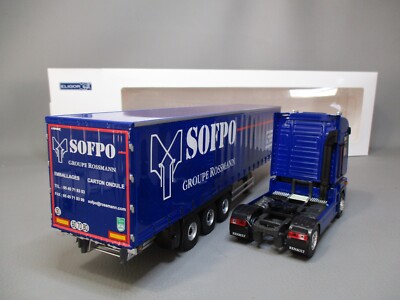 DV11085 CAMION ELIGOR 1/43 RENAULT MAGNUM 2008 SEMI TAUTLINER SOFPO 114144