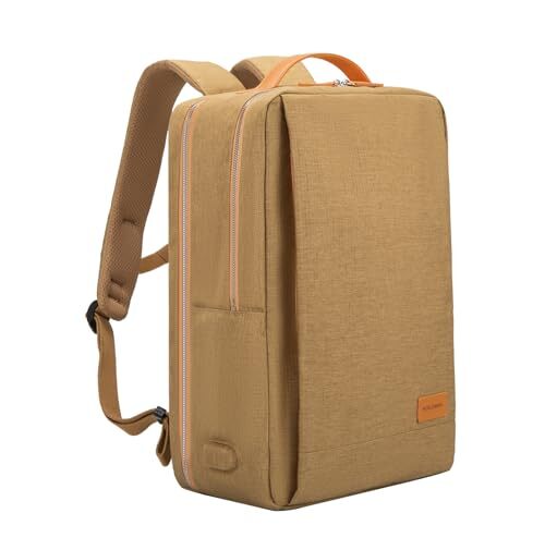 15.6 Inch Unisex Laptop Backpack for Everyday Use in Khaki