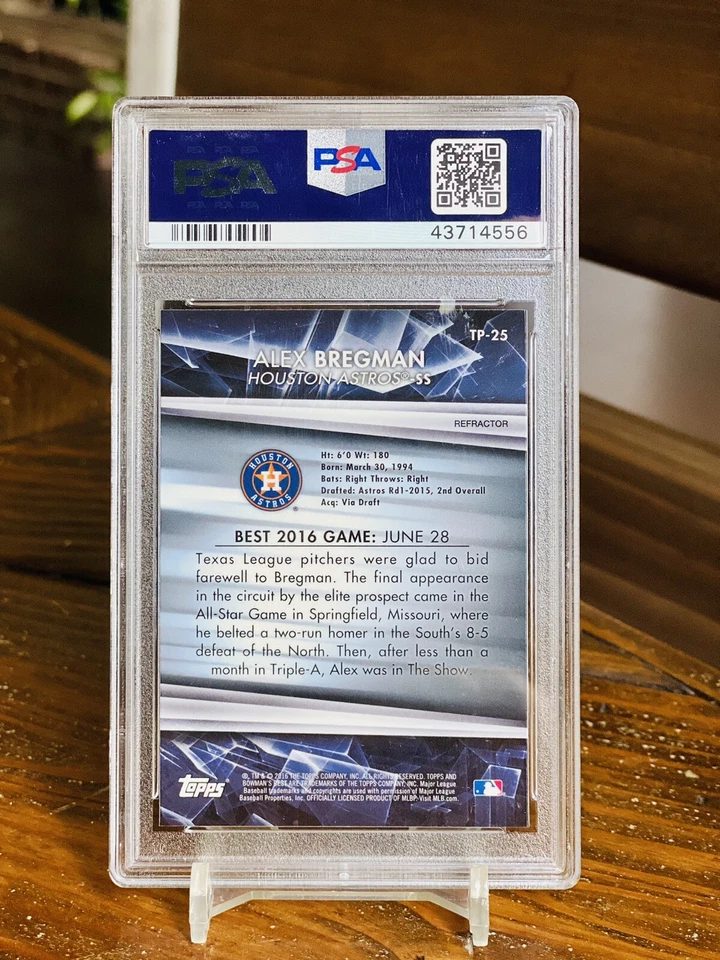 Alex Bregman RC Refractor Bowman’s Best Prospects PSA 10 Rookie Card 2016 - Image 2 of 2
