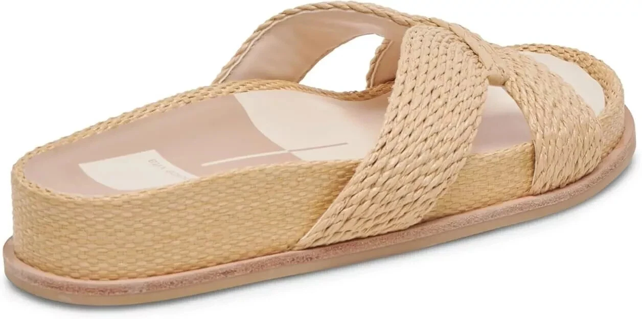 Dolce Vita SELDA Lt. Natural Slip On Slide Sandals Women's Shoes size 8.5 NWB