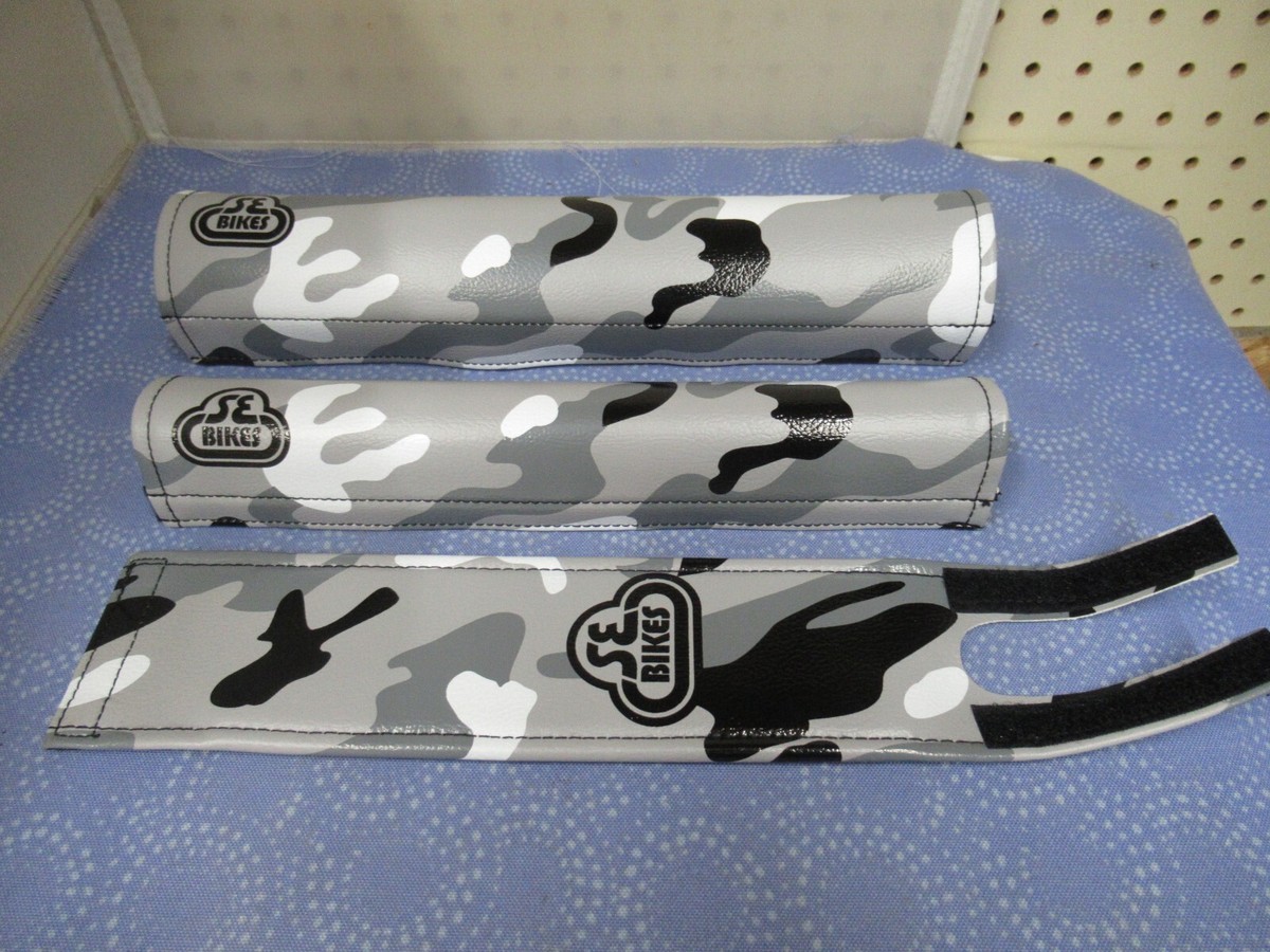 SE Bikes Camo Urban in Gray White Black BMX Piece Pad Set