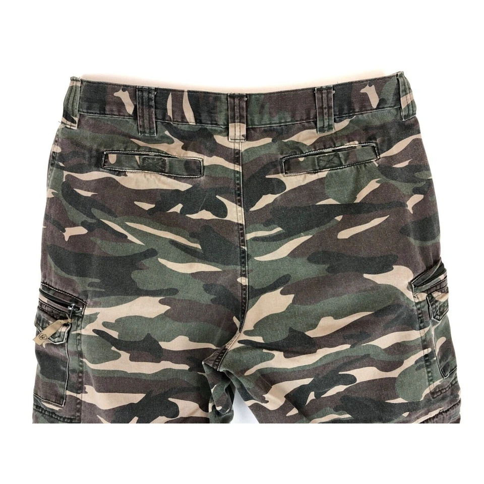 Game Winner Woodland Camouflage Convertible Cargo Pants M Medium Men's Foto 3 de 4