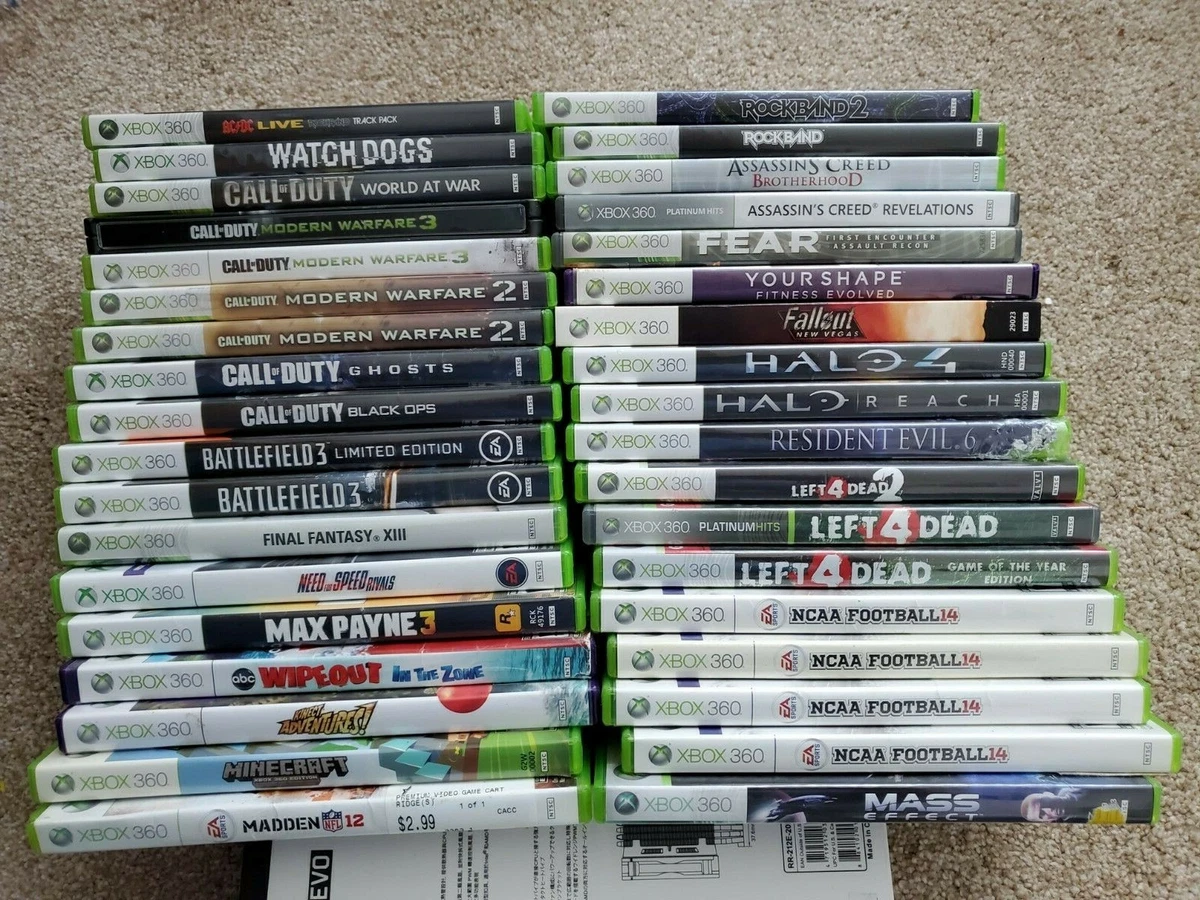 Xbox 360 Game Selection Microsoft Xbox 360 Games NCAA Football 14 And More