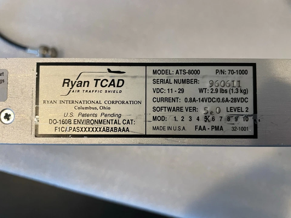 БЛОК ВОЗДУШНОГО ДВИЖЕНИЯ RYAN TCAD ATS 8000 P/N 70-1000 С ЛОТКОМ, ручным управлением и муфтами - Изображение 3 из 4