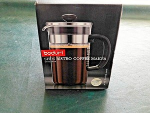BODUM SHIN BISTRO FRENCH PRESS COFFEE MAKER NO.10358 w scoop, Brand New