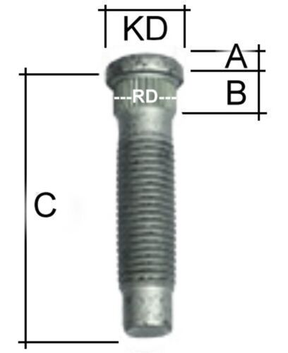 Rändelbolzen M14 x 1,5  RD16,00  RL10  58 mm - Bild 1 von 1