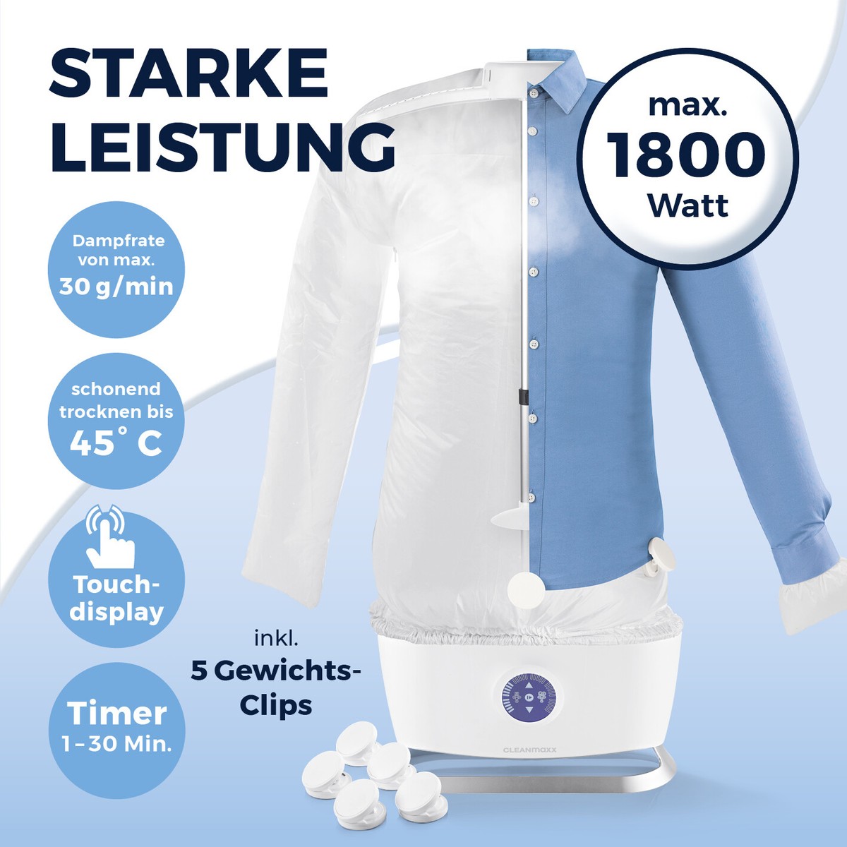 Repasseuse Automatique pour Chemises cleanmaxx 02968 1800