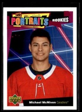 2020-21 Upper Deck UD Portraits Rookies Michael McNiven Montreal Canadiens #P-80